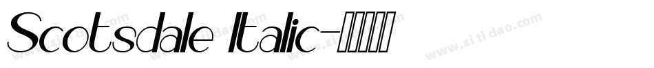 Scotsdale Italic字体转换